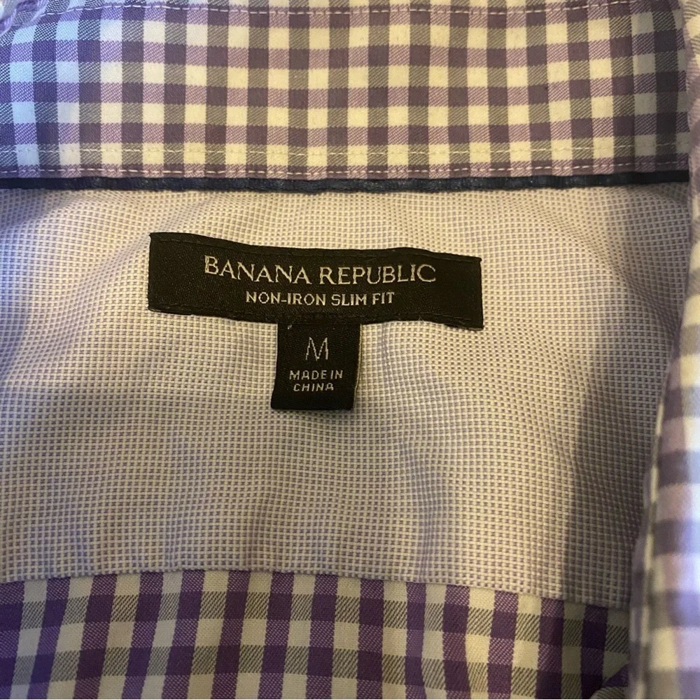 Banana Republic Slim‎ Fit Mens Plaid Button Down Shirt